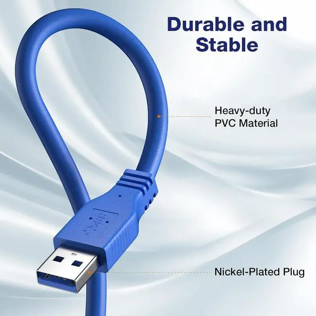 Alt view image 2 of 7 - Short USB 3.0 Extension Cable USB-A Extender Male to Female 5Gbps (1FT,2-Pack)