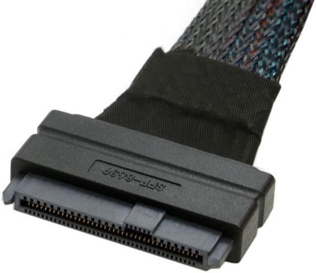 Alt view image 2 of 4 - U.2 U2 SFF-8639 NVME PCIe SSD Cable Male to Female Extension 50cm 68pin