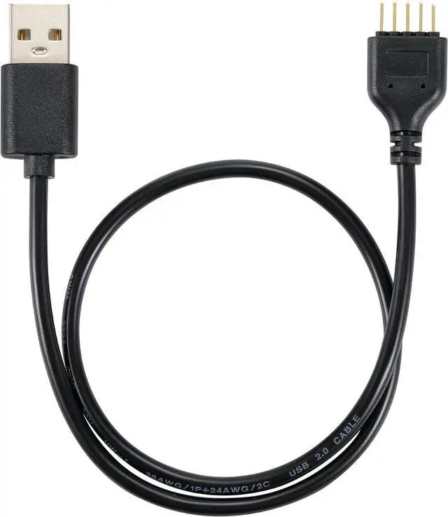 Main image of Motherboard USB 2.0 9-PIN to USB A Header Cable,USB 9PIN Header Extension Cable Adapter for USB Device