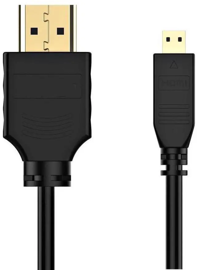 Alt view image 3 of 7 - Micro HDMI to HDMI Cable,  High-Speed HDMI to Micro HDMI HDTV Cable - 3.3FT Supports Ethernet, 3D, 4K and Audio Return