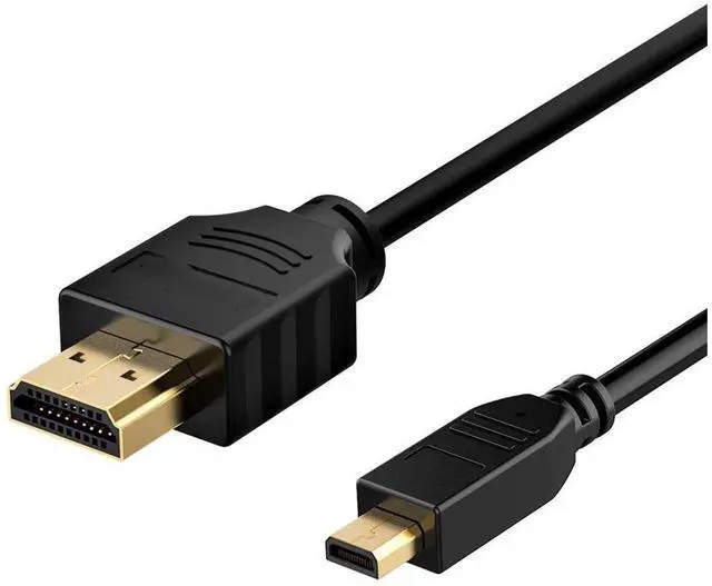 Alt view image 2 of 7 - Micro HDMI to HDMI Cable,  High-Speed HDMI to Micro HDMI HDTV Cable - 3.3FT Supports Ethernet, 3D, 4K and Audio Return