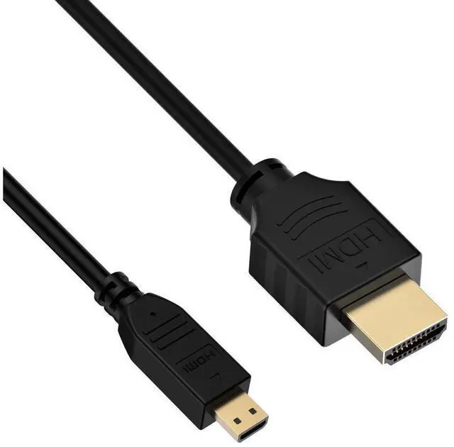 Alt view image 5 of 7 - Micro HDMI to HDMI Cable,  High-Speed HDMI to Micro HDMI HDTV Cable - 3.3FT Supports Ethernet, 3D, 4K and Audio Return