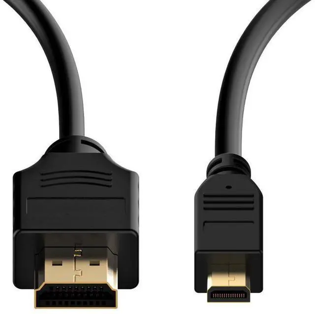 Alt view image 4 of 7 - Micro HDMI to HDMI Cable,  High-Speed HDMI to Micro HDMI HDTV Cable - 3.3FT Supports Ethernet, 3D, 4K and Audio Return