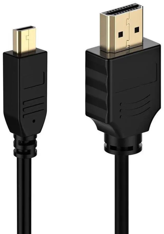 Alt view image 6 of 7 - Micro HDMI to HDMI Cable,  High-Speed HDMI to Micro HDMI HDTV Cable - 3.3FT Supports Ethernet, 3D, 4K and Audio Return