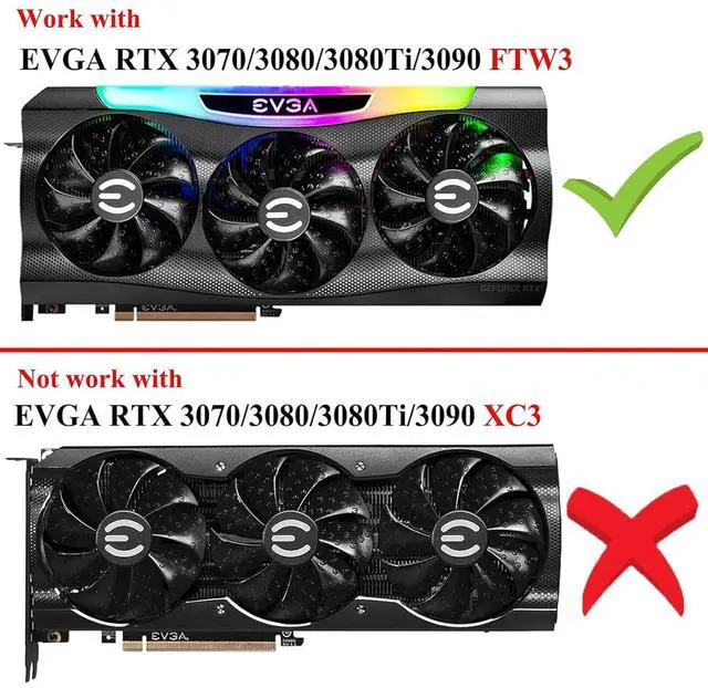 Alt view image 2 of 7 - 87MM PLD09220S12H Graphics Card Cooling Fan Replacement for E.VGA GeForce RTX 3070 3080 TI 3090 FTW3 Ultra Gaming Cooler Fan