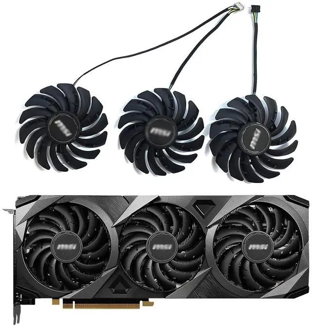 Main image of 85mm 4pin PLD09210S12HH 85mm RTX3080 Cooler M.SI Geforce RTX 3060 Ti 3070 3080 3090 Ventus 3X Gaming Graphics Card Fan