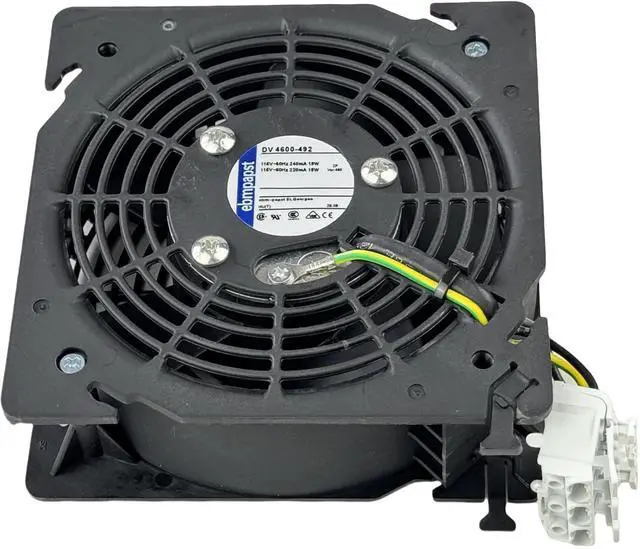 Alt view image 7 of 7 - DV4600-492 Cabinet Compact Cooling Fan 115V 18/19W 220/240mA 12CM 120×120×38mm 3100RPM 2-Wire Axial Flow Fan for Rittal Cabinet