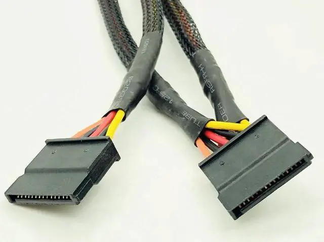 Alt view image 4 of 6 - Black Sleeved 5Pin to 3*SATA Modular Power Supply Cables Adapter PSU SATA Power Cable for OCZ ZT/GreatWall 88CM