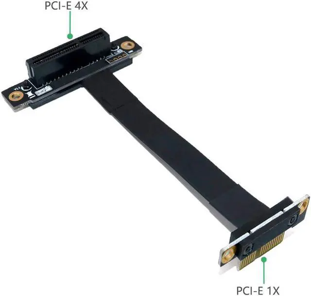 Alt view image 3 of 6 - PCI Express PCIE Riser Card PCI-E 1x to 4x Riser Cable Graphics Card PCI Express Connector Flexible Cable Extension Port Adapter