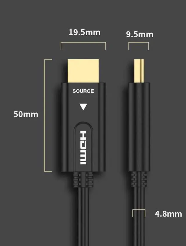 Alt view image 4 of 6 - Optical Fiber HDMI Cable 2.0b Ultra-HD 4K 60Hz HDMI Fiber Optic HDR 4:4:4 Lossless amplifier 1m-100m Cable HDMI Support 18Gbps ARC,Dolby Vision, 3D,HDCP2.2,4:4:4(25M,82ft)