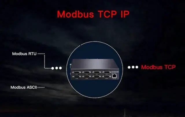 Alt view image 7 of 7 - 8 Ports RS232 RS485 RS422 to Ethernet TCP/IP Converter Multiple Serial Device Server Switch Modbus Gateway