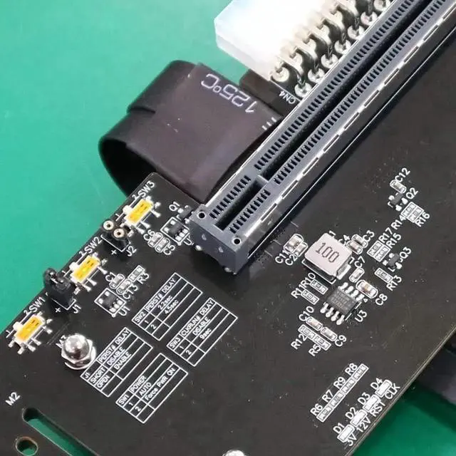 Alt view image 3 of 7 - M.2 Key M NVMe External Graphics Card Stand Bracket R43SG 64Gbs with PCIe4.0 x4 Riser Cable 25cm 50cm for Graphics Card After 1660 (R43SG 50CM)