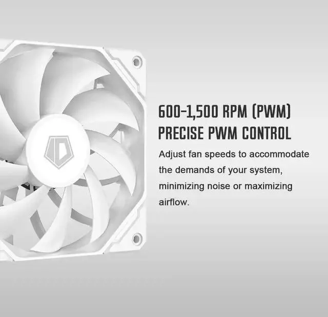 Alt view image 7 of 7 - ID-COOLING SE-224-XTS White CPU Cooler For Desktop 4 Heatpipes CPU Air Cooler White LED Light 120mm PWM Fan CPU Fan for Intel LGA1700/115X/1200; AMD AM4/AM5