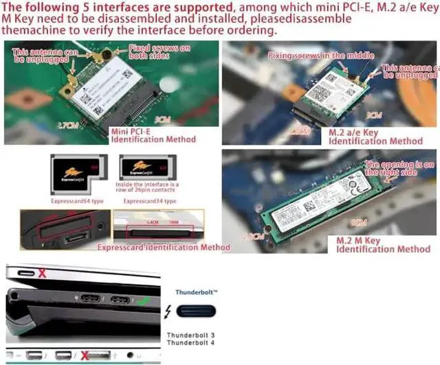 Alt view image 5 of 5 - EXP GDC Notebook External PCI-E Discrete Graphics Beast Series External Laptop Docking Station Mini PCI-E/M.2 A Key No Power (Mini PCI-E)
