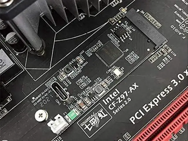 Alt view image 4 of 5 - USB 3.1 Gen 2 10 Gbps 1 Port Type-C M.2 22x60 B+M Key Expansion Card ASMedia ASM3124 SY-ADA20232