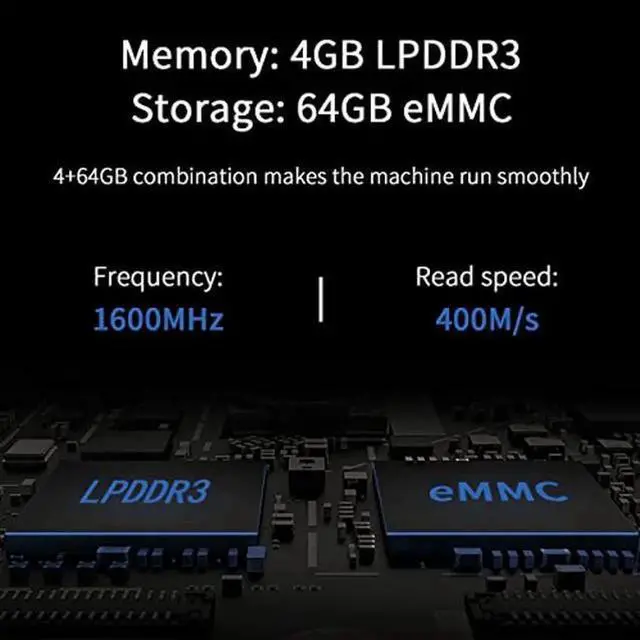 Alt view image 4 of 5 - T4 PRO Mini PC, Mini Desktop Computer with Apollo Lake N3350, 4GB LPDDR3 + 64GB EMMC, 2.4G / 5.8G WiFi, BT 4.0, 1000 Mbps LAN, Dual HDMI, Windows 10, WOL, Auto Power On