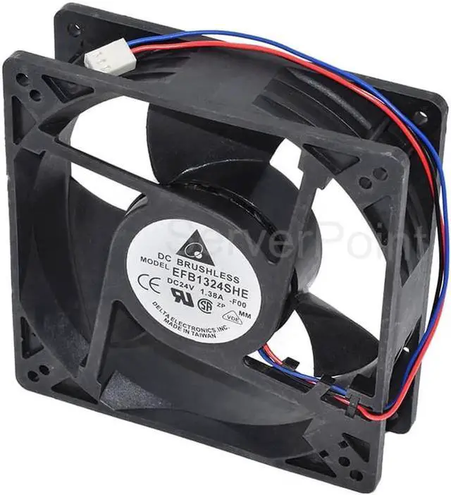 Main image of EFB1324SHE DC 24V 1.38A 3-wire 127x127x38mm Server Cooler Fan