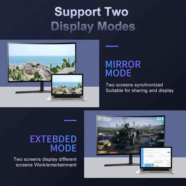Alt view image 2 of 7 - DisplayPort 1.4 Cotton-Braided Cable, 8K@60Hz, 5K@60Hz 4K@120Hz and HDR Support. Suitable for Laptop, PC, Projector, TV, Gaming Monitor. 3.3FT