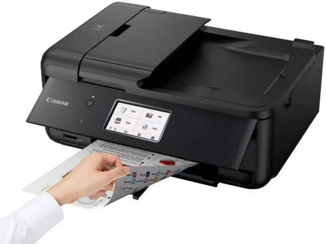 Alt view image 5 of 7 - Canon TR8620 All-in-One Printer for Home Office | Copier |Scanner| Fax |Auto Document Feeder | Photo and Document Printing | Airprint (R) and Android Printing, Black