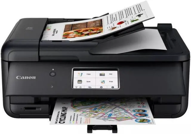Alt view image 2 of 7 - Canon TR8620 All-in-One Printer for Home Office | Copier |Scanner| Fax |Auto Document Feeder | Photo and Document Printing | Airprint (R) and Android Printing, Black