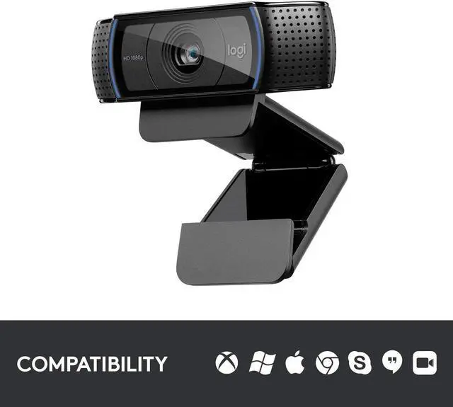 Alt view image 6 of 7 - Logitech C920x HD Pro Webcam, Full HD 1080p/30fps Video Calling, Clear Stereo Audio, HD Light Correction, Works with Skype, Zoom, FaceTime, Hangouts, PC/Mac/Laptop/Macbook/Tablet - Black