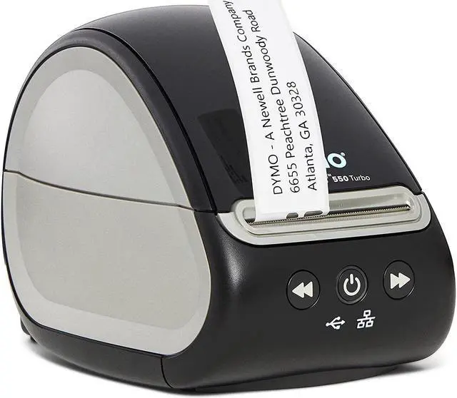 Main image of DYMO LabelWriter 550 Turbo Label Printer, Label Maker with High-Speed Direct Thermal Printing, Automatic Label Recognition, Prints Variety of Label Types Through USB or LAN Network Connectivity