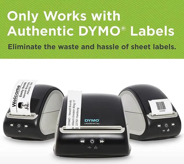 Alt view image 5 of 7 - DYMO LabelWriter 550 Turbo Label Printer, Label Maker with High-Speed Direct Thermal Printing, Automatic Label Recognition, Prints Variety of Label Types Through USB or LAN Network Connectivity