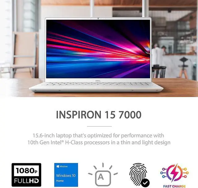 Alt view image 4 of 6 - Dell Inspiron 15 Plus 7501 Touch 15.6 FHD Laptop, Core i5-10300H, Backlit KB, Fingerprint, Webcam, Wi-Fi 6, USB-C, HDMI, Intel UHD Graphics, Win 10 H, 16 GB RAM, 512GB SSD Storage
