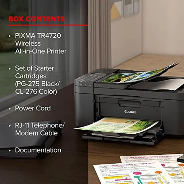 Alt view image 6 of 20 - Canon PIXMA TR4720 Wireless All-in-One Printer (Black)