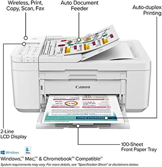 Alt view image 4 of 20 - Canon PIXMA TR4720 Wireless All-in-One Printer (White)