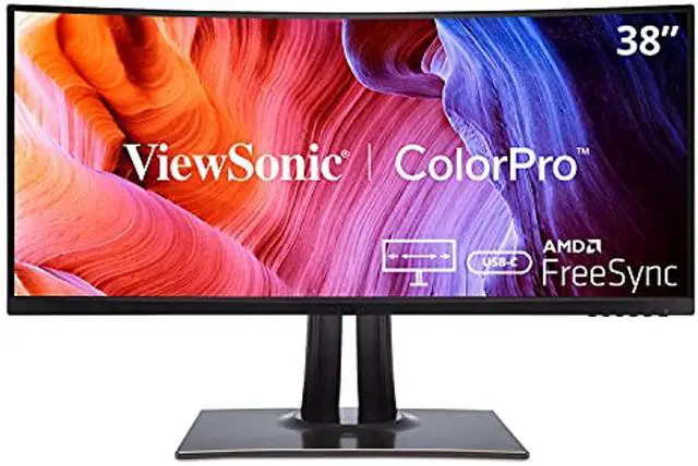 Alt view image 6 of 20 - ViewSonic VP3881A 38 Inch IPS WQHD+ Curved Ultrawide Monitor with ColorPro 100% sRGB Rec 709, Eye Care, HDR10 Support, USB C, HDMI, USB, DisplayPort for Professional Home and Office