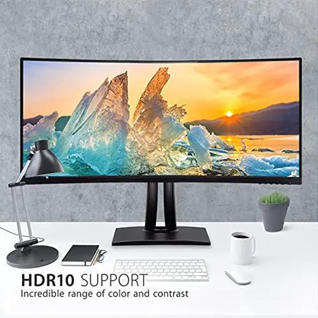 Alt view image 9 of 20 - ViewSonic VP3881A 38 Inch IPS WQHD+ Curved Ultrawide Monitor with ColorPro 100% sRGB Rec 709, Eye Care, HDR10 Support, USB C, HDMI, USB, DisplayPort for Professional Home and Office