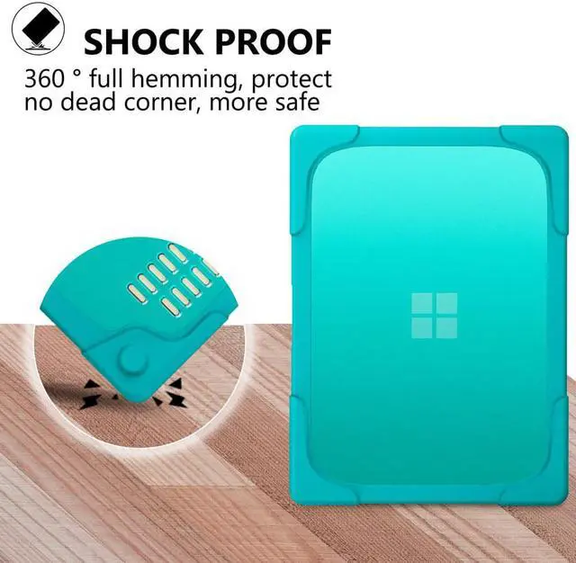Alt view image 6 of 7 - Laptop Case for Microsoft Surface Laptop 4 13.5 inch TPU and PC Cover Hard Duty Rugged Protective Shockproof Drop Resistant Shell with Kickstand Blue