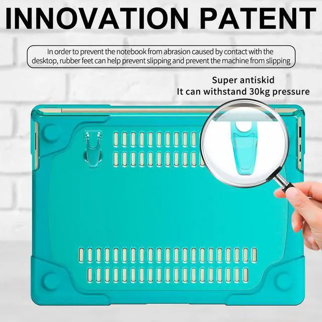 Alt view image 3 of 7 - Laptop Case for Microsoft Surface Laptop 4 13.5 inch TPU and PC Cover Hard Duty Rugged Protective Shockproof Drop Resistant Shell with Kickstand Blue