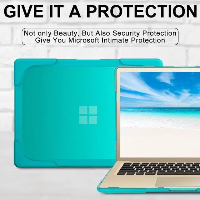 Alt view image 4 of 7 - Laptop Case for Microsoft Surface Laptop 4 13.5 inch TPU and PC Cover Hard Duty Rugged Protective Shockproof Drop Resistant Shell with Kickstand Blue