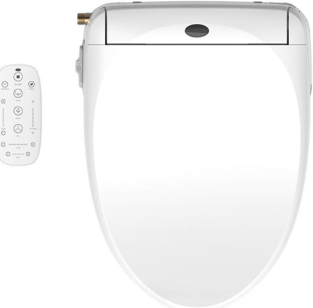 Elongated LED Light Electric Bidet Toilet Seat Heated Toilet Seat with Warm  Air Dryer and Night Light