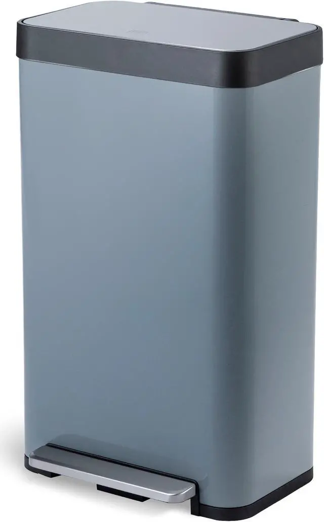 Main image of Home Zone Living 18.5 Gallon Kitchen Trash Can, Tall Stainless Steel Body Design, 70 Liter Capacity, Glacier, Virtuoso Series