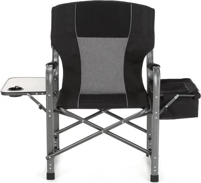 Main image of ARROWHEAD OUTDOOR Folding Directors Chair w/ Side Table & Integrated Cooler, Cup Holder, Storage Pouch, Breathable Mesh Back, Supports up to 450lbs, Carrying Case, Steel Frame, High-Grade 900D Canvas