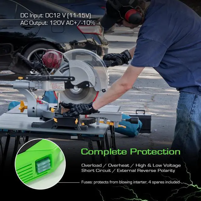 Alt view image 3 of 7 - GREEN FUEL 1000W Power Inverter
