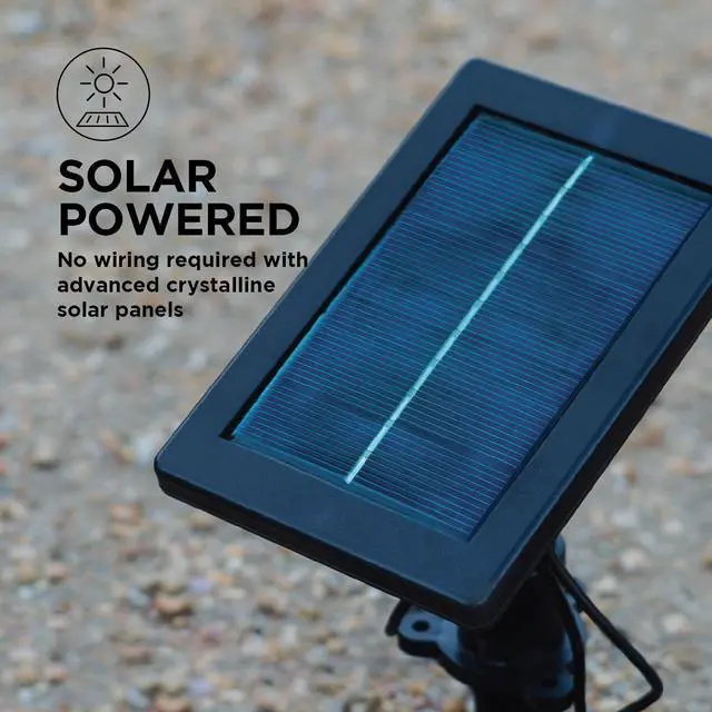 Alt view image 13 of 16 - Home Zone Security Solar Spotlights - High Brightness Outdoor Decorative Landscape Solar Spotlight with 10ft. Cable from Light to Panel, 6-Pack