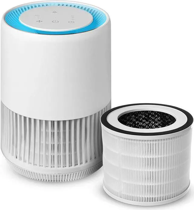 Main image of Compass Home Air Purifier - H13 True HEPA Filter 3-Stage Air Filtration for Allergies, Pollen, Dust, Odors, Smoke, Pet Dander, Bacteria with Auto Air Sensor Small Room Air Purifier (DGZ9028G)