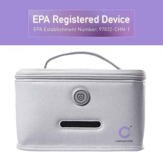 Alt view image 5 of 7 - Compass Home UV Light Sanitizer Case, Portable UV-C LED Sterilization Soft Case with Child Lock
