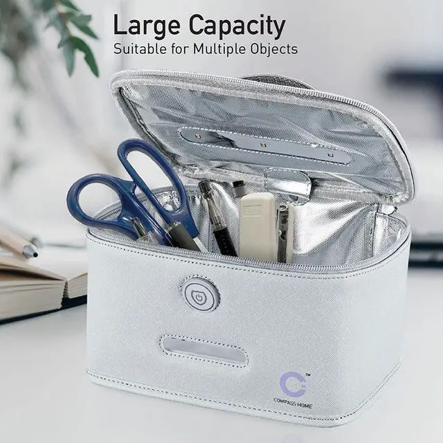 Alt view image 6 of 7 - Compass Home UV Light Sanitizer Case, Portable UV-C LED Sterilization Soft Case with Child Lock
