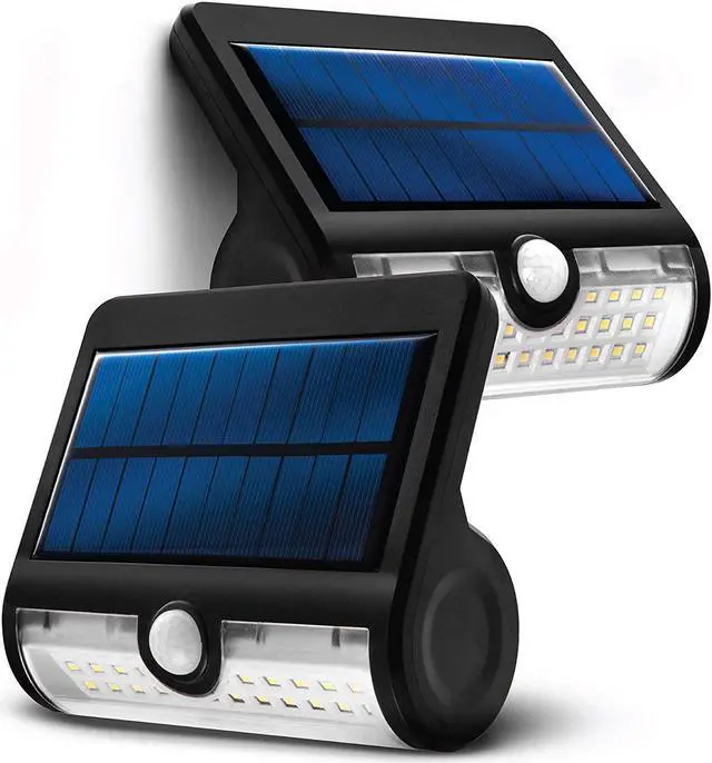Main image of Home Zone Security Motion Sensor Outdoor Light - Solar Light Outdoor Dual Lighting Mode Wall Mounted Accent and Flood Light, 2-Pack