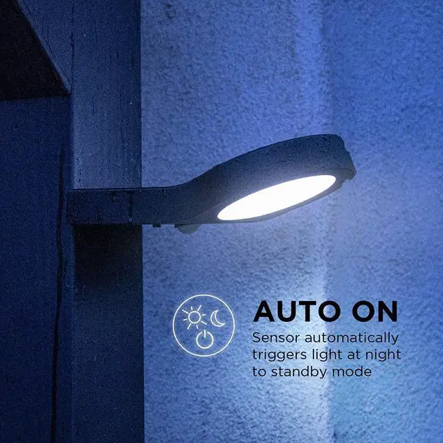 Alt view image 14 of 16 - Home Zone Security Solar Wall Light - Decorative Motion Sensor Modern Outdoor Patio Sconce Light with No Wiring Required, 2-Pack, Black, ELI0990V