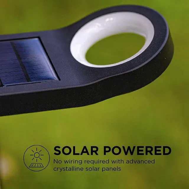 Alt view image 11 of 16 - Home Zone Security Solar Wall Light - Decorative Motion Sensor Modern Outdoor Patio Sconce Light with No Wiring Required, 2-Pack, Black, ELI0990V