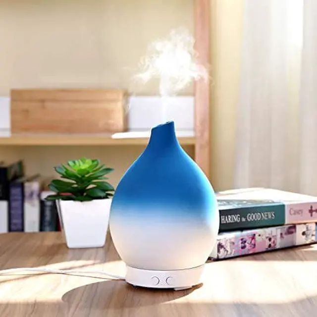 Alt view image 6 of 7 - Design Accents Essential Oil Diffuser - Ceramic Shell Home Decor Diffuser for Essential Oil 100ml, Blue