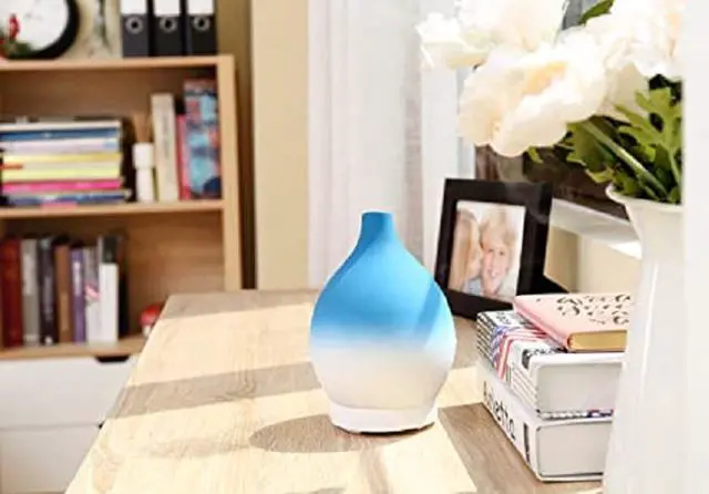 Alt view image 7 of 7 - Design Accents Essential Oil Diffuser - Ceramic Shell Home Decor Diffuser for Essential Oil 100ml, Blue