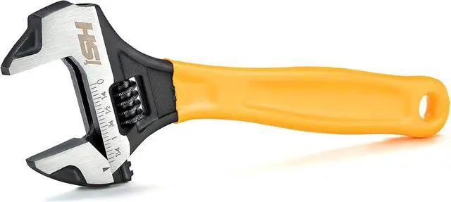 Main image of STEELHEAD 10 Wide-Mouth Adjustable HAMMERHEAD Wrench, 1.5-Inch Opening, Forged Heat-Treated Steel w/Corrosion-Resistant Black Phosphate Finish, SAE & Metric Jaw Measurements, USA-Based Support