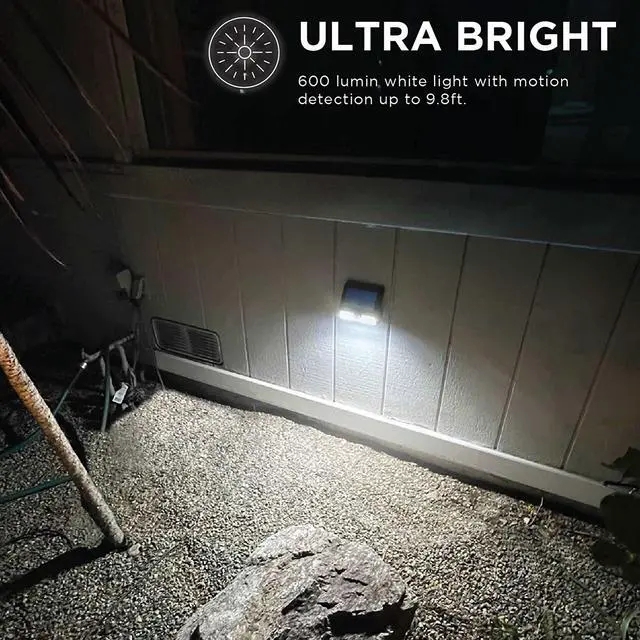 Alt view image 6 of 8 - Home Zone Security Motion Sensor Outdoor Light - Solar Light Outdoor Dual Lighting Mode Wall Mounted Accent and Flood Light, 2-Pack